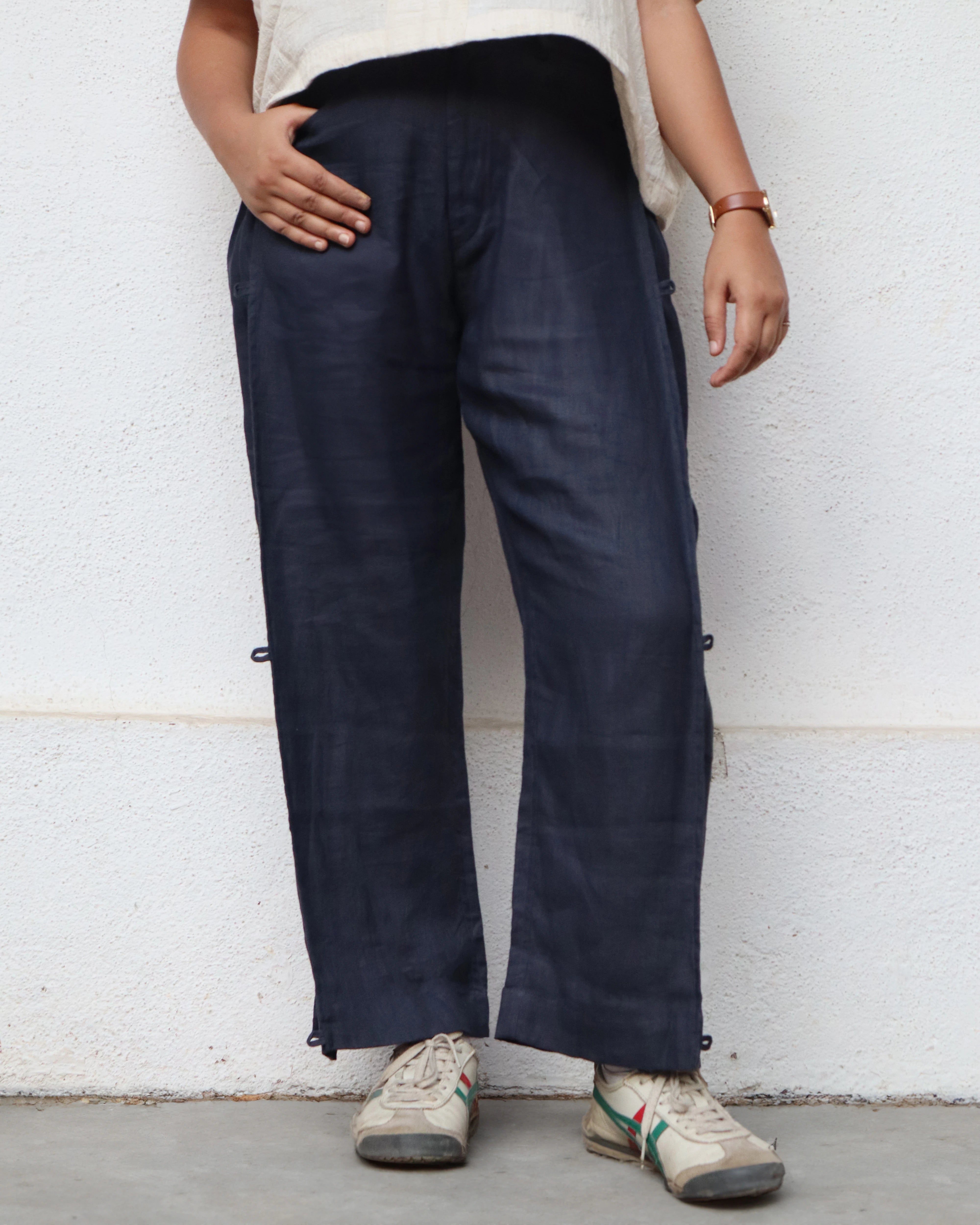 Nomad Box Pants - Hemp Deep Navy – The Humane Collective