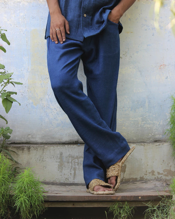 Nomad Indigo Ankle Button Pants