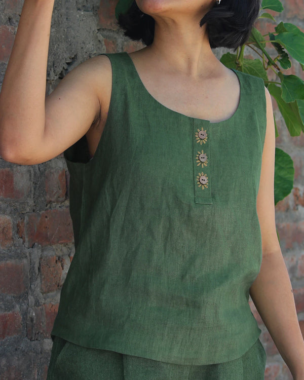 Dawn Sleeveless Hemp Top