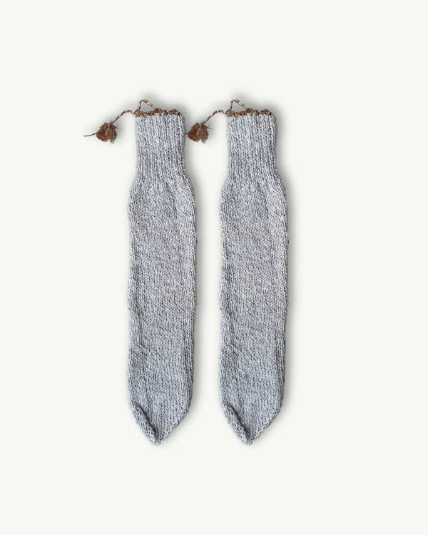 Aurum Grey Long Socks THe HUmane Collective