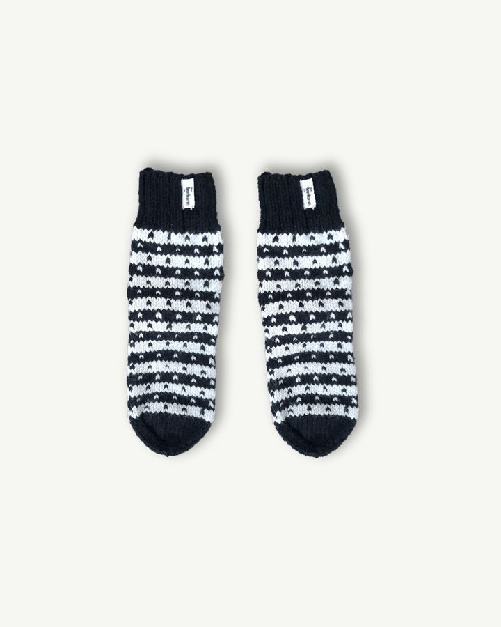 Hand Knit Pure Black Sheep Socks