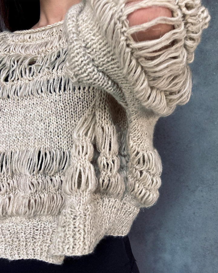 Gypsy White Wool Hemp Pullover