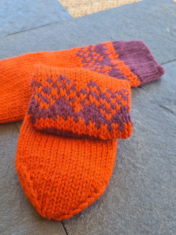 Autumn Embers Angora Wool Socks