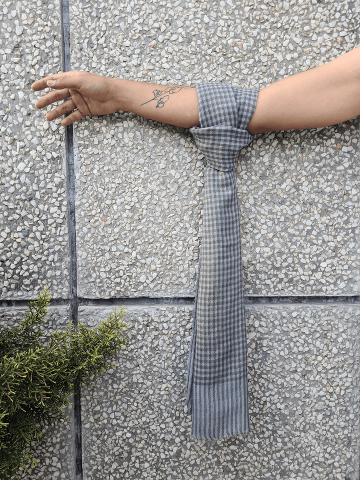 All Natural Hand Knit Pure wool Cloudy Skies Wool Scarf