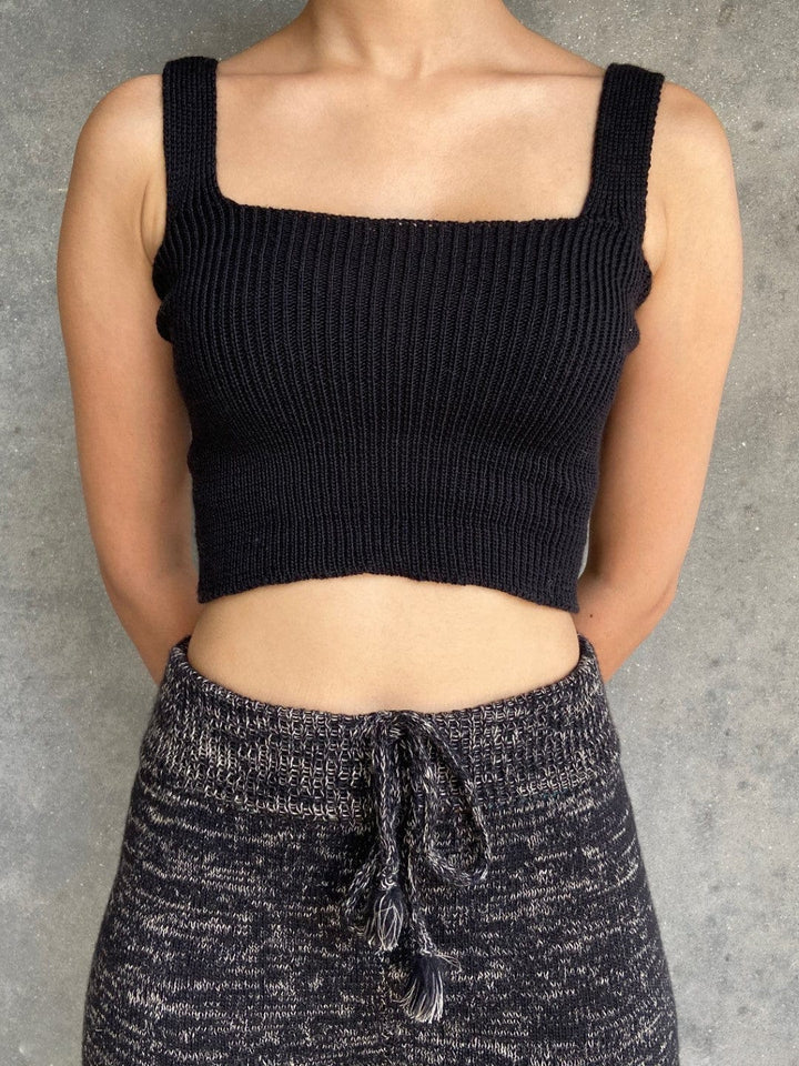 Foxys Midnight 100% Pure Merino wool Crop Top