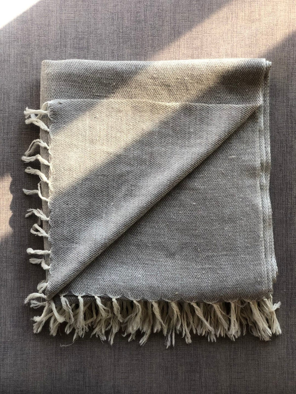 All Natural and sustainable hand knit Hand Loom Loi Shawl