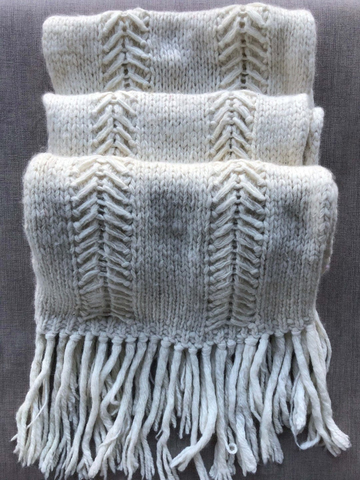 All Natural Hand Knit Milky Way Angora Wool Muffler