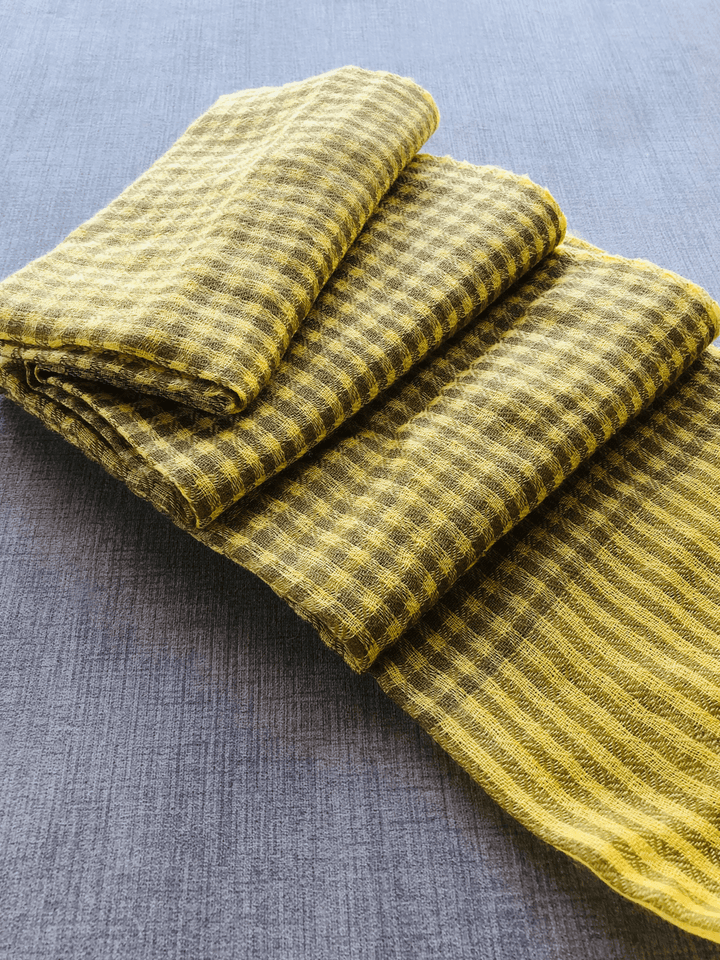 100% Natural Hand Made Mustard Wool Scarf