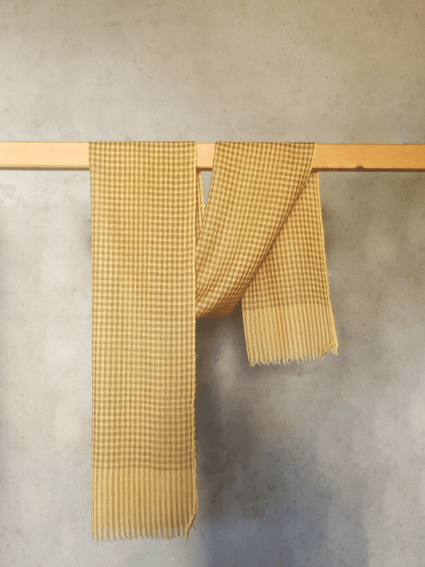 100% Natural Hand Made Mustard Wool Scarf