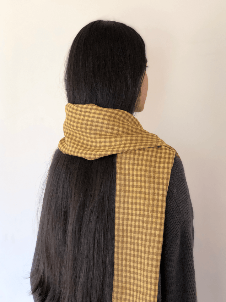 100% Natural Hand Made Mustard Wool Scarf