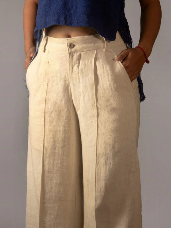Ukiyo Flare Pants Semmer Breeze  HANDMADE COMMUNITY MADE CIRCULAR DESIGN SUSTAINABLE NATURAL CLOTHING THE HUMANE COLLECTIVE