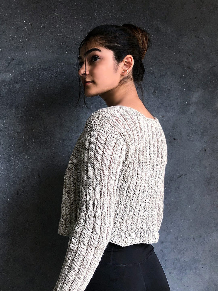 100% natural & hand knit Hemp Wool Cardigan