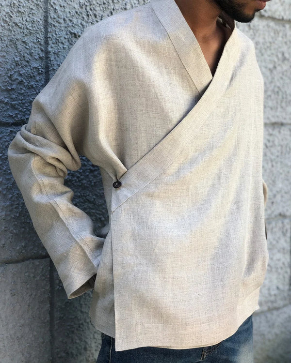 NOMAD WRAP AROUND PURE NATURAL HEMP HANDMADE COMMUNITY MADE CIRCULAR DESIGN SUSTAINABLE NATURAL CLOTHING THE HUMANE COLLECTIVE